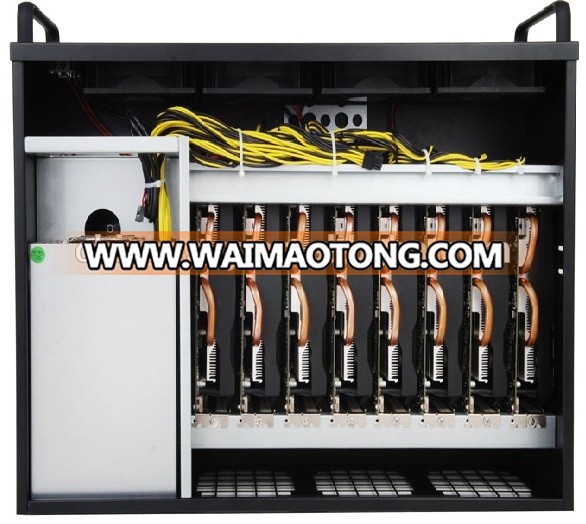 Crypto Coin Miner Open Air Mining Frame Rig Case For 8 GPU 9 GPU ETH BTC Ethereum